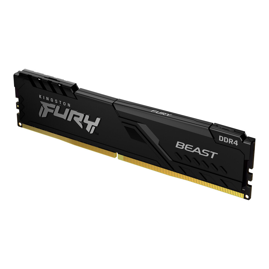 kingston fury beast ddr4 memory - speed=3600mts total kit capacity=64gb kit=kit of 4 dram density=16gbit