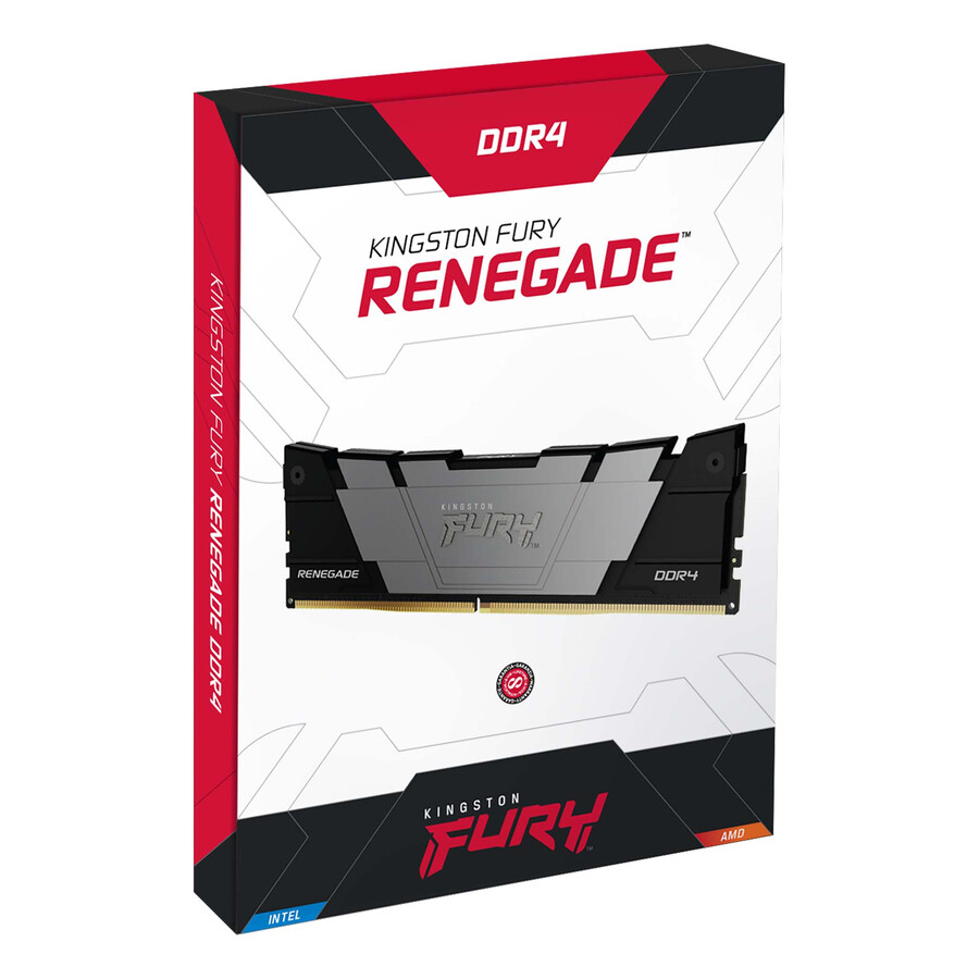 kingston fury renegade ddr4 memory - speed=4000mts total kit capacity=16gb kit=single module dram density=8gbit