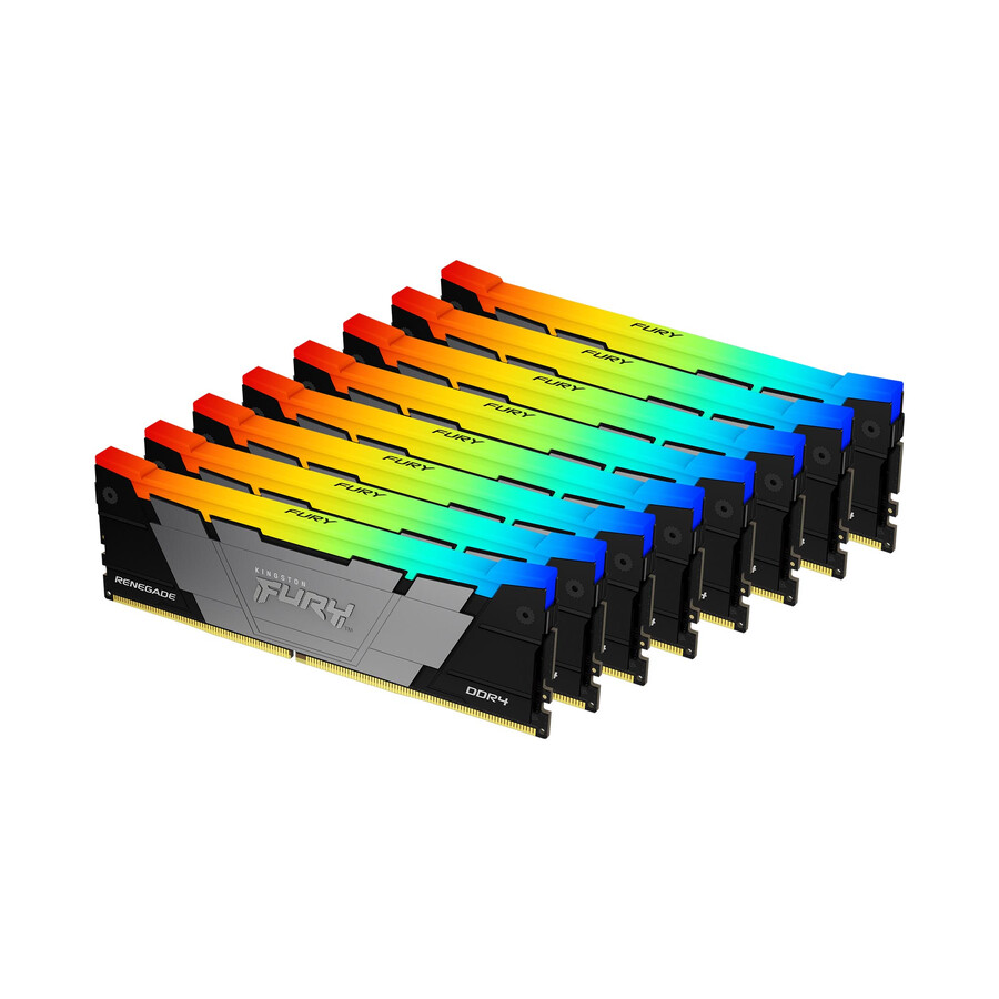 kingston fury renegade ddr4 rgb memory - speed=3200mts total kit capacity=32gb kit=kit of 2 dram density=8gbit