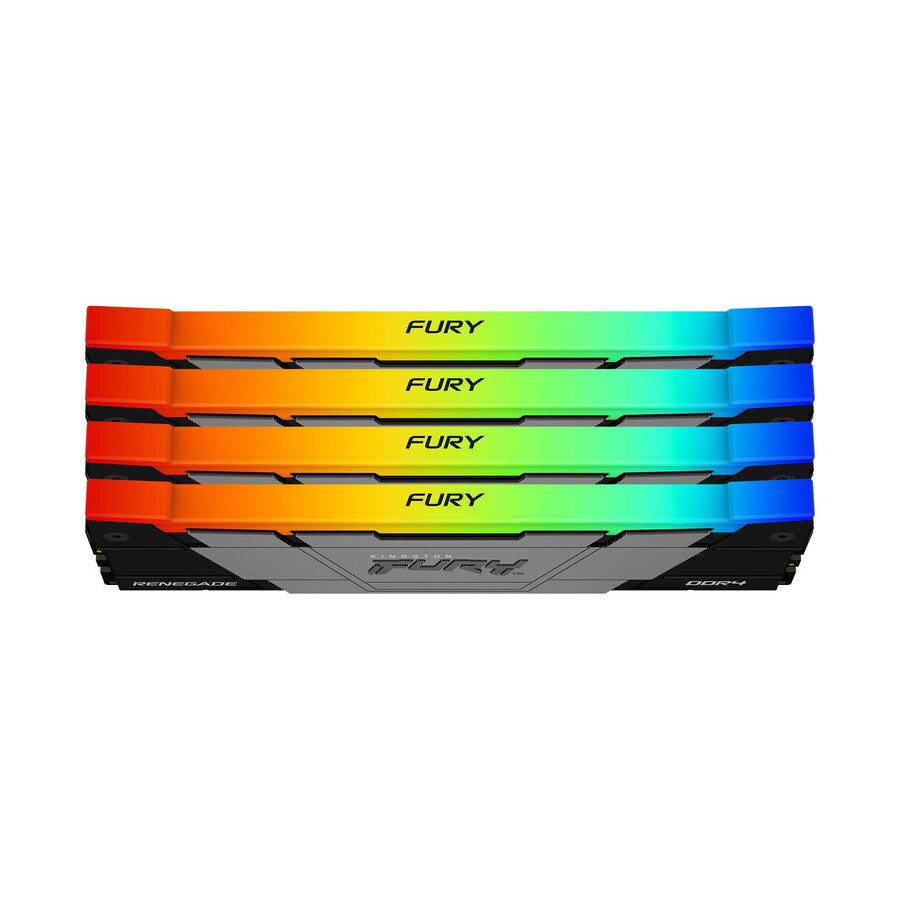 kingston fury renegade ddr4 rgb memory - speed=3200mts total kit capacity=64gb kit=kit of 2 dram density=16gbit