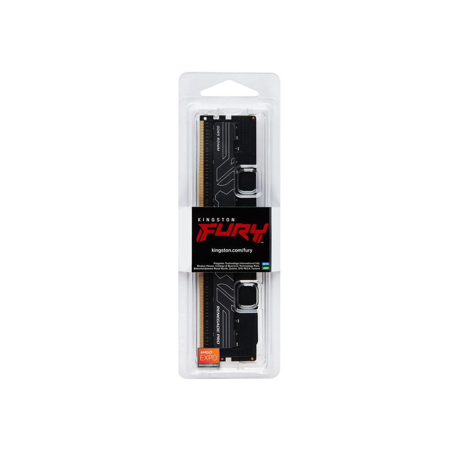 kingston fury renegade pro ddr5 rdimm memory - speed=6400mts total kit capacity=32gb kit=single module dram density=16gbit profile type=intel xmp
