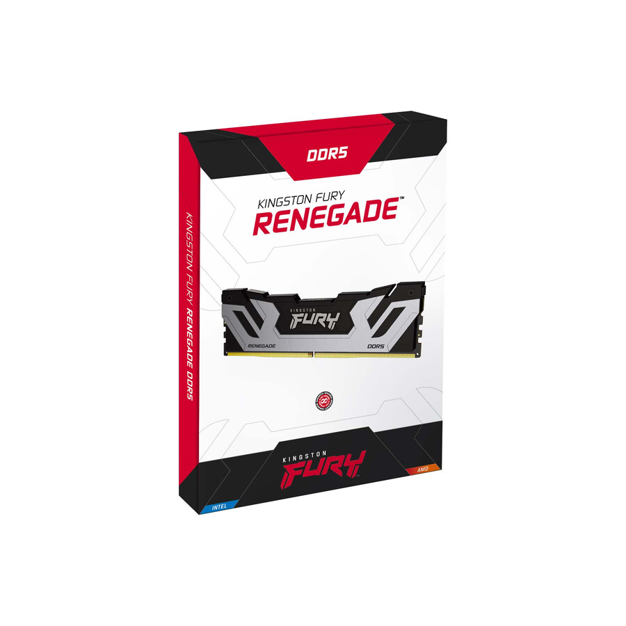 kingston fury renegade ddr5 memory - module type=udimm speed=6400mts total kit capacity=64gb kit=kit of 2 dram density=16gbit color=black