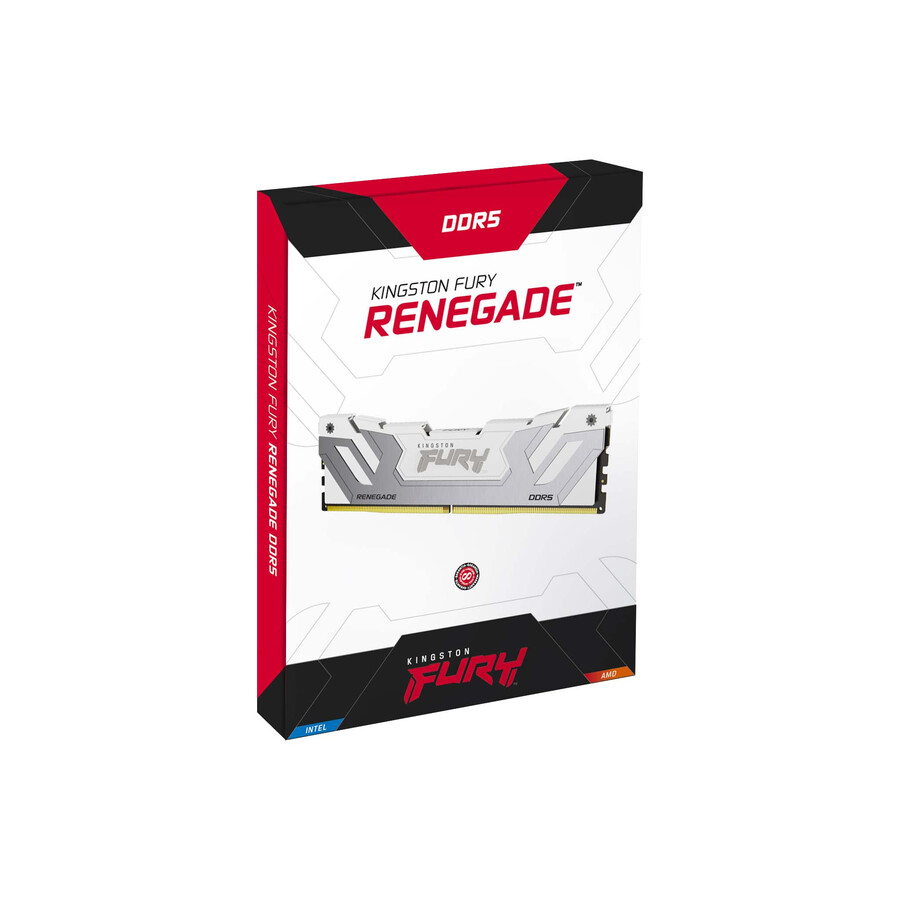 kingston fury renegade ddr5 memory - module type=cudimm speed=8800mts total kit capacity=24gb kit=single module dram density=24gbit color=black