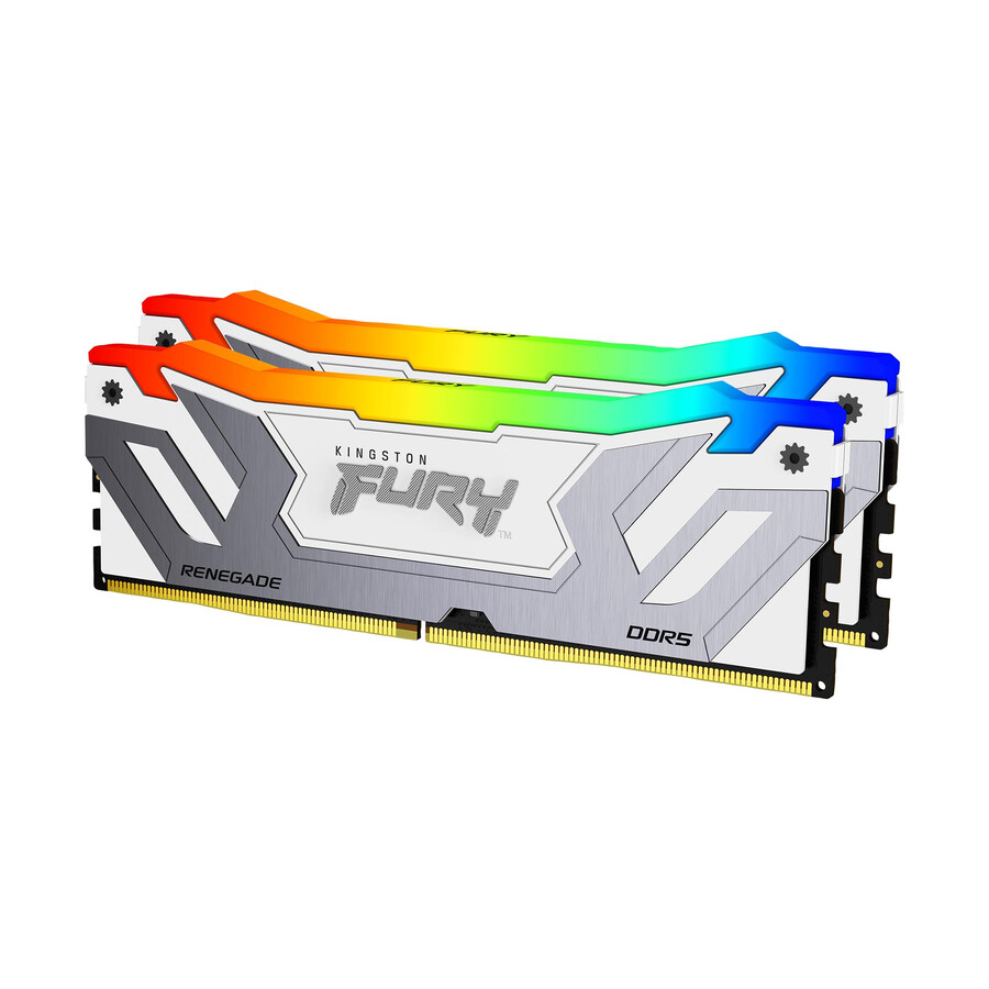 kingston fury renegade ddr5 rgb memory - module type=udimm speed=7600mts total kit capacity=16gb kit=single module dram density=16gbit color=black