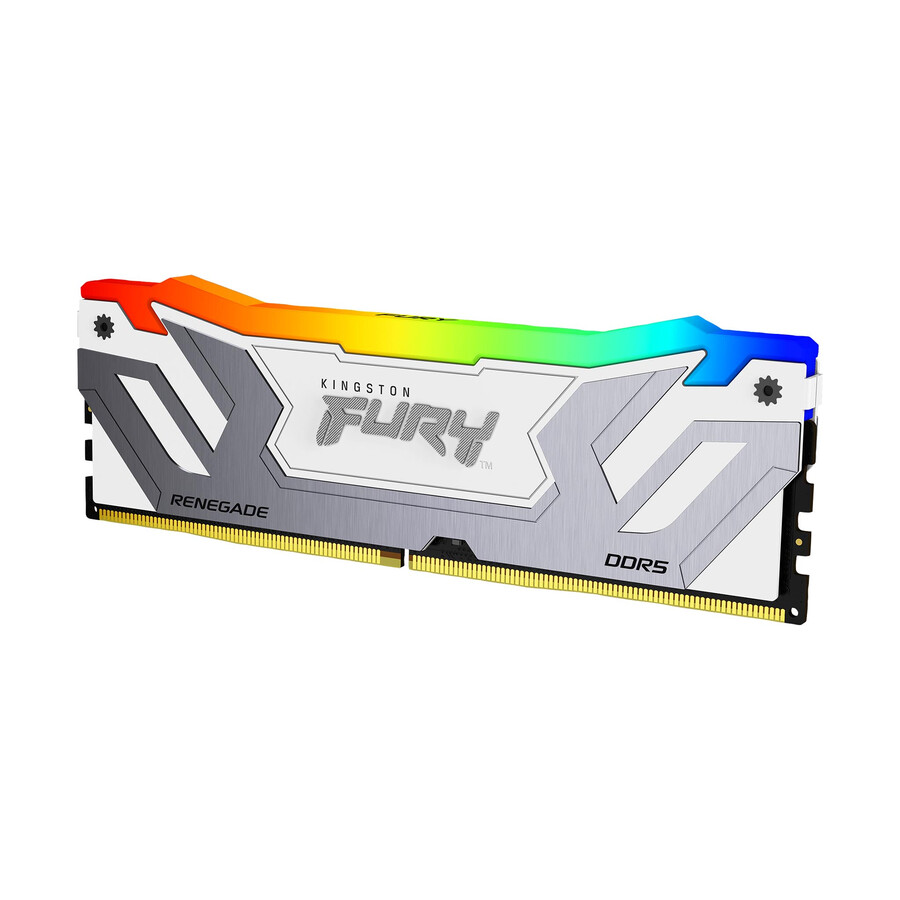 kingston fury renegade ddr5 rgb memory - module type=udimm speed=7600mts total kit capacity=16gb kit=single module dram density=16gbit color=black