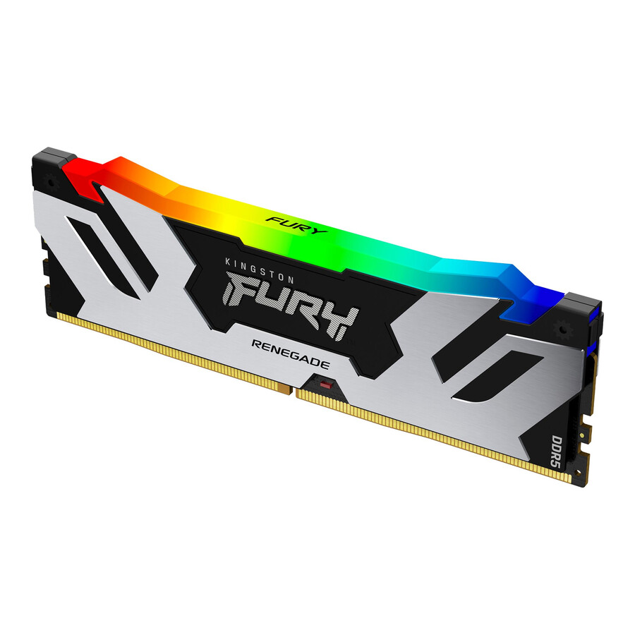 kingston fury renegade ddr5 rgb memory - module type=udimm speed=8000mts total kit capacity=16gb kit=single module dram density=16gbit color=black