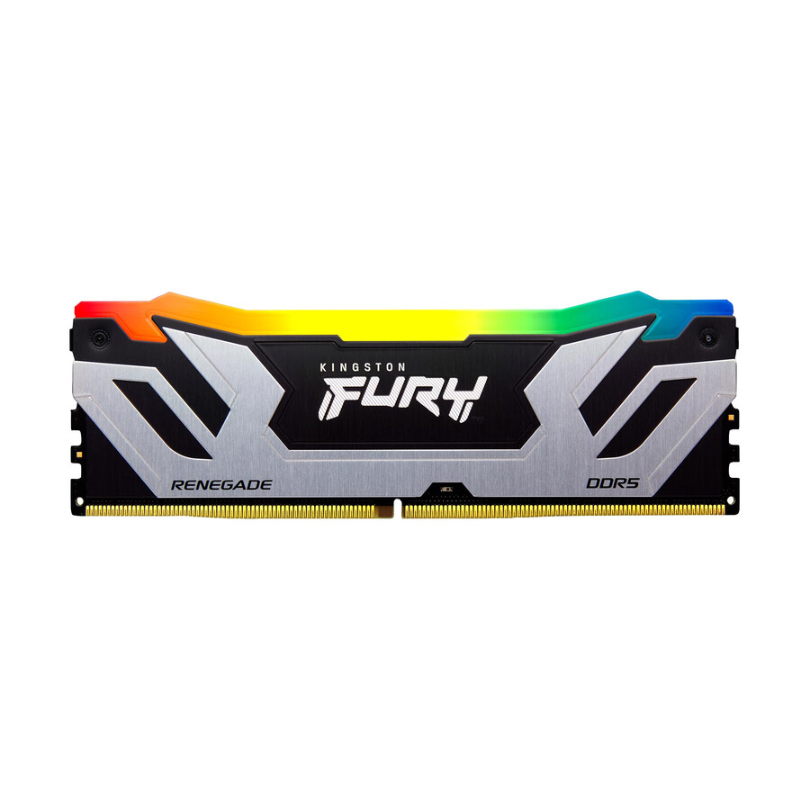 kingston fury renegade ddr5 rgb memory - module type=udimm speed=8000mts total kit capacity=16gb kit=single module dram density=16gbit color=black