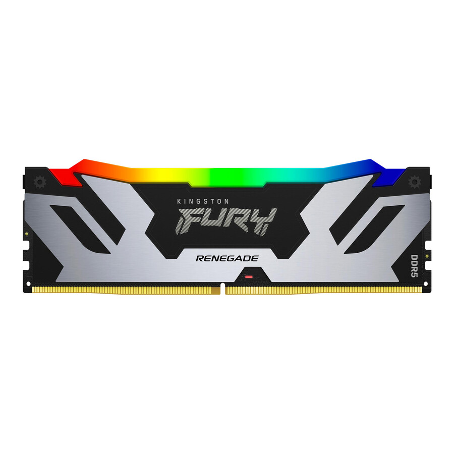 kingston fury renegade ddr5 rgb memory - module type=udimm speed=7200mts total kit capacity=24gb kit=single module dram density=24gbit color=black