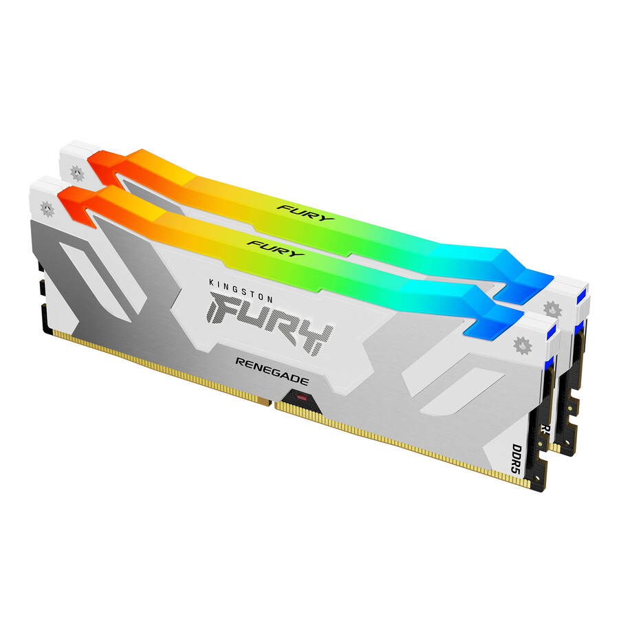 kingston fury renegade ddr5 rgb memory - module type=udimm speed=6000mts total kit capacity=96gb kit=kit of 2 dram density=24gbit color=black