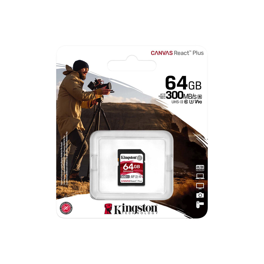 canvas react plus sd memory card - capacity=64gb