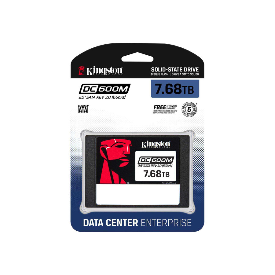 dc600m series 2.5 sata enterprise ssd - security features=none capacity=7.68tb