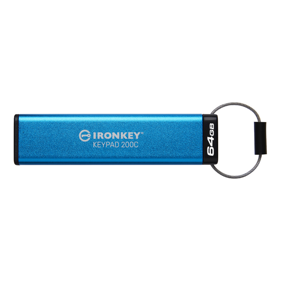 kingston ironkey keypad 200 series usb flash drive - capacity=32gb connector=usb-a