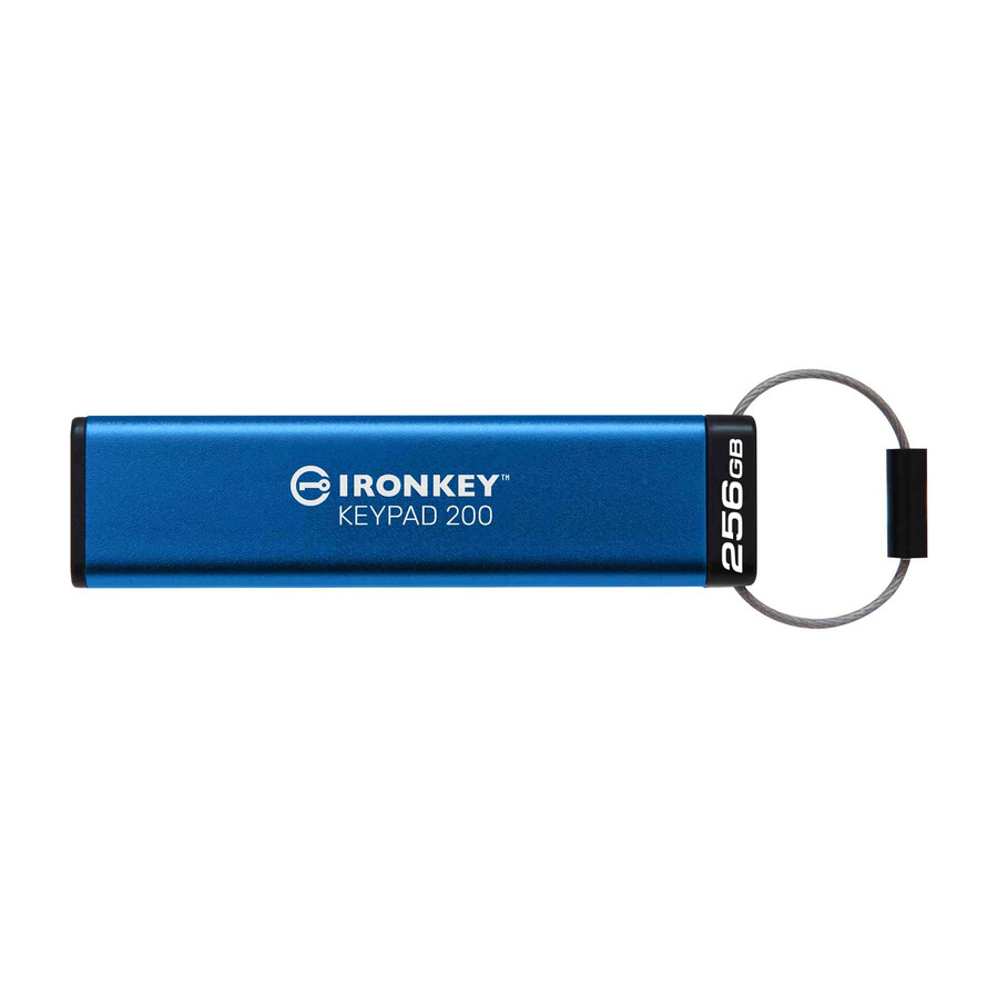 kingston ironkey keypad 200 series usb flash drive - capacity=128gb connector=usb-a