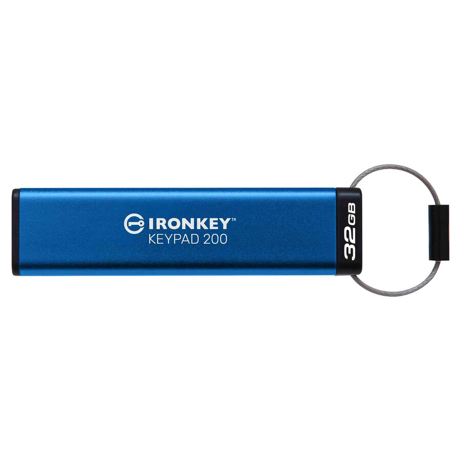 kingston ironkey keypad 200 series usb flash drive - capacity=512gb connector=usb-a