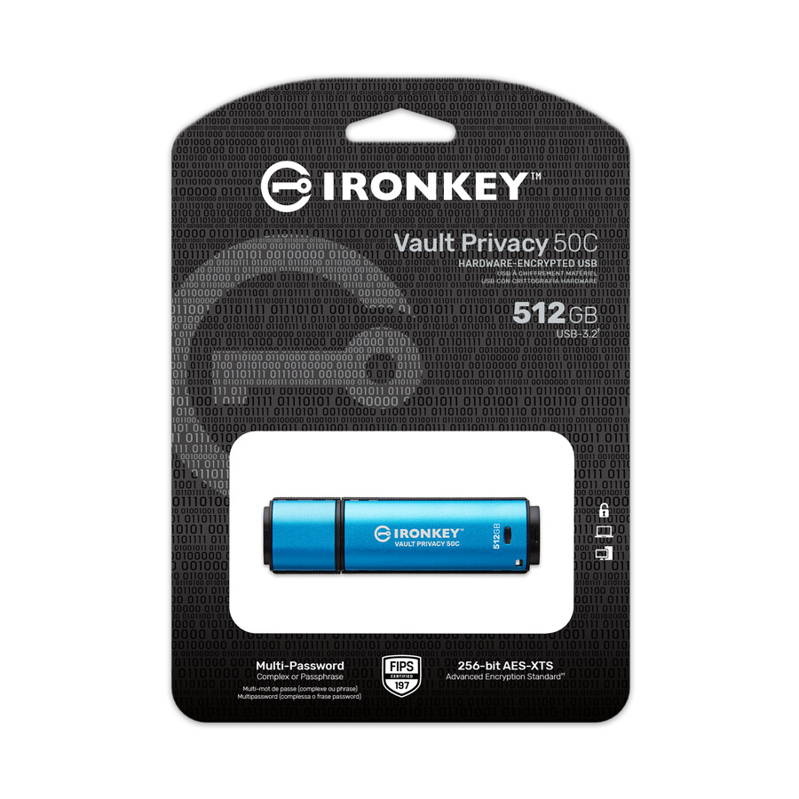 kingston ironkey vault privacy 50 series - capacity=32gb speed class=usb 3.2 gen 1 connector=usb-c
