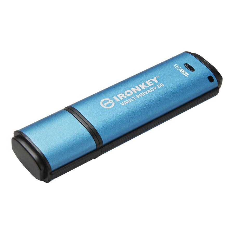 kingston ironkey vault privacy 50 series - capacity=128gb speed class=usb 3.2 gen 1 connector=usb-a