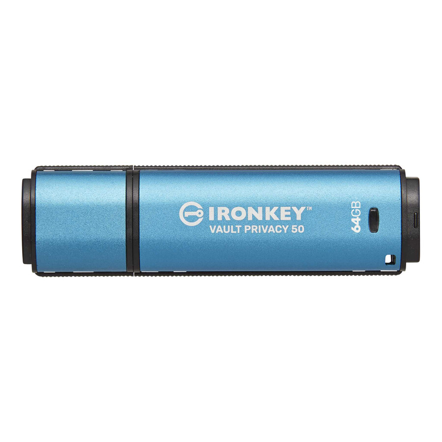 kingston ironkey vault privacy 50 series - capacity=128gb speed class=usb 3.2 gen 1 connector=usb-a