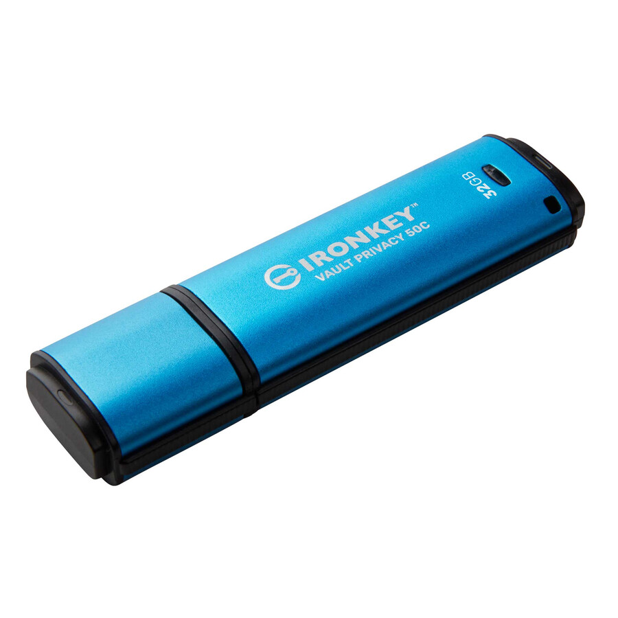 kingston ironkey vault privacy 50 series - capacity=128gb speed class=usb 3.2 gen 1 connector=usb-c