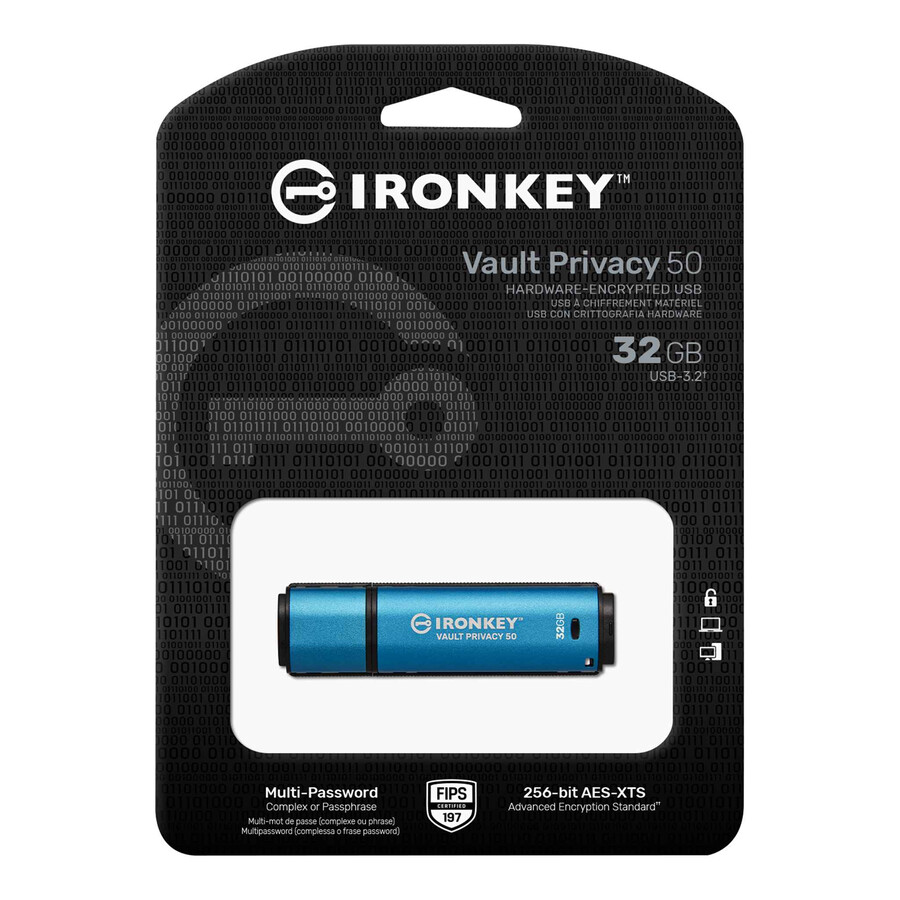 kingston ironkey vault privacy 50 series - capacity=512gb speed class=usb 3.2 gen 1 connector=usb-c
